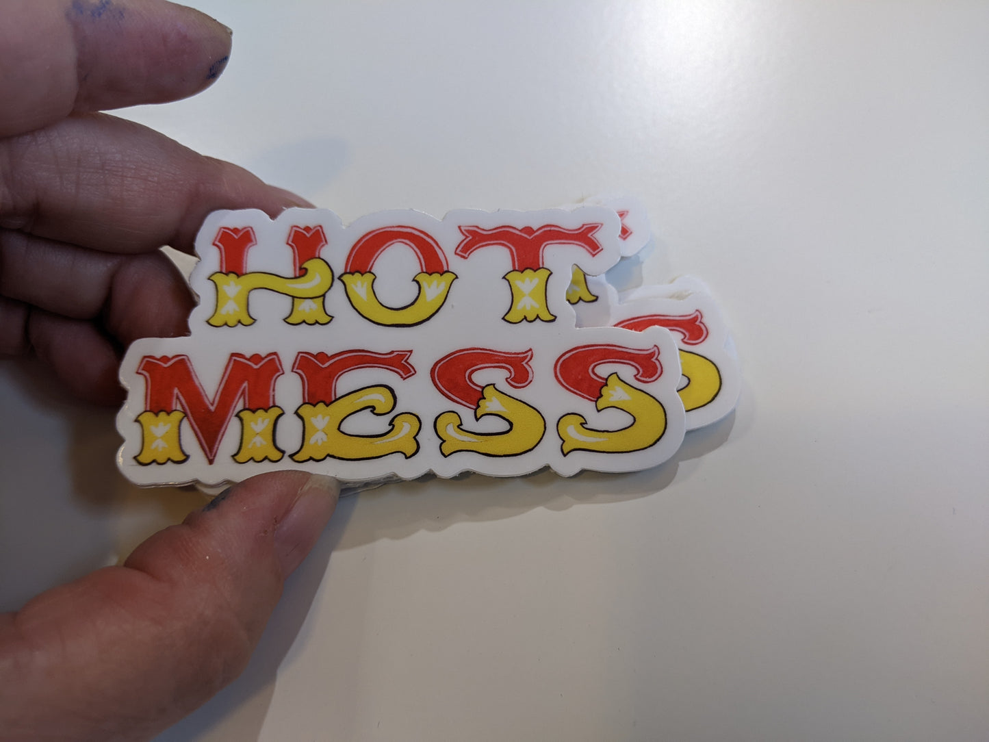 Hot mess sticker