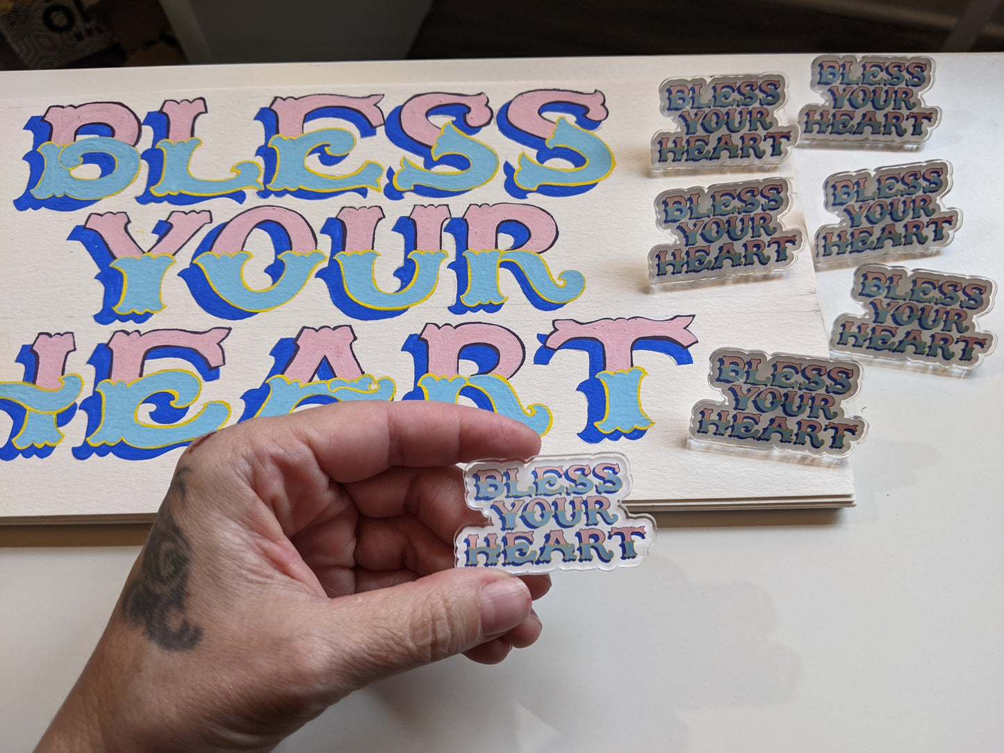 Bless your heart pin